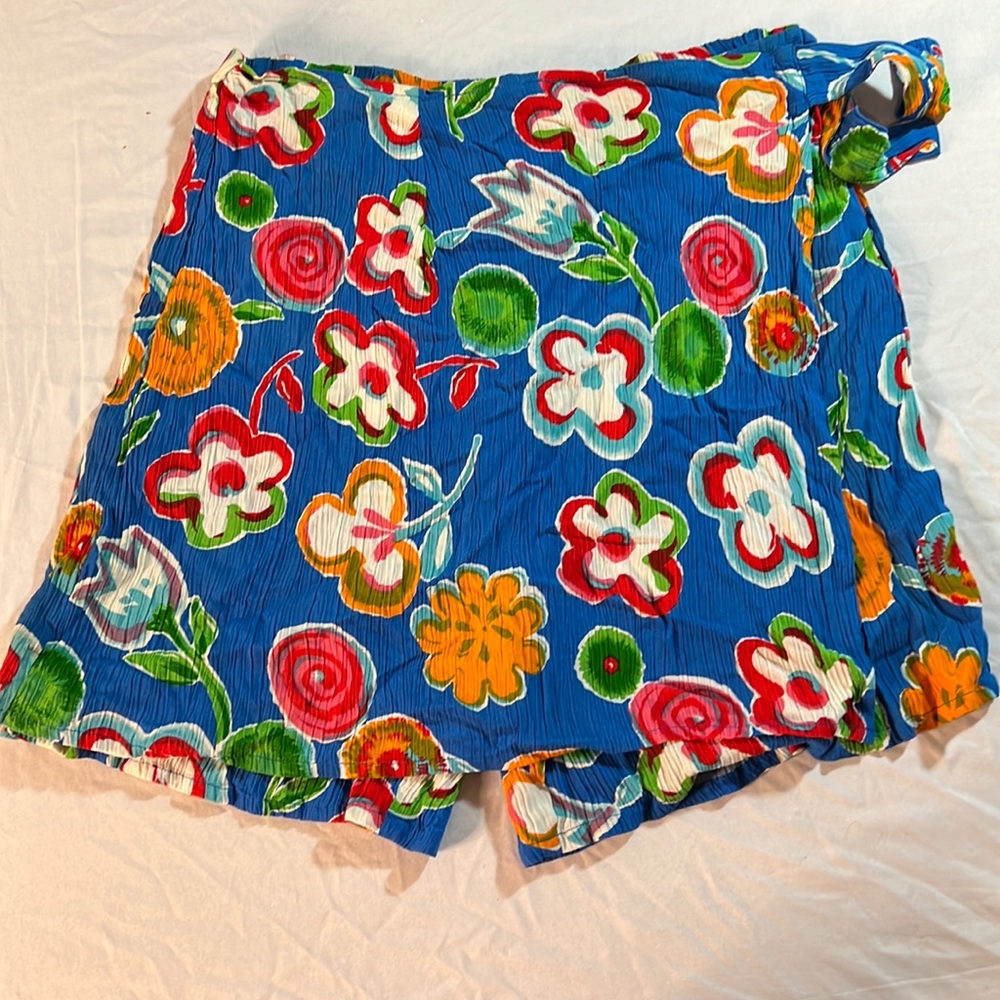 Vintage Halsey Collection Floral Print Skort in Size Large